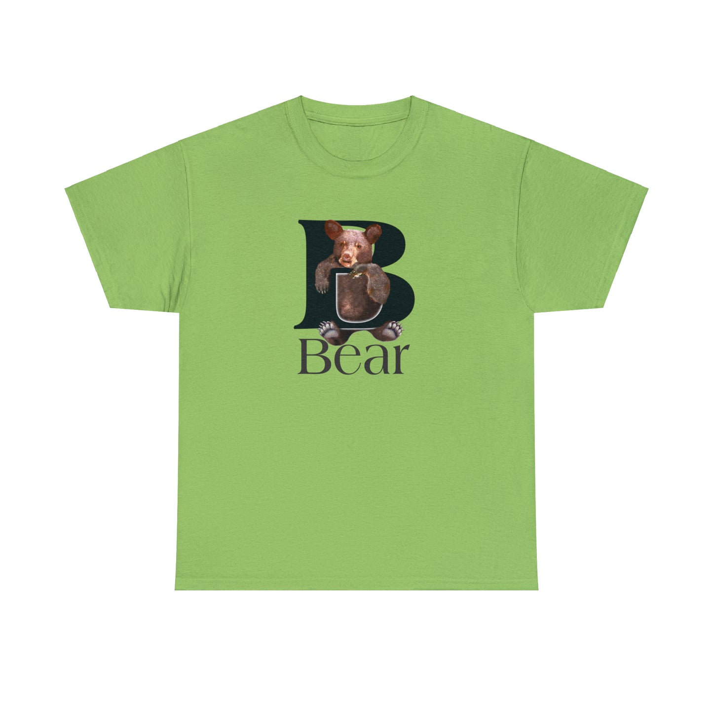 B is For Bear, Animal Letter T-shirt, , animal t-shirt, animal alphabet T, animal letters Tee, Cute Bear T-Shirt, Bear