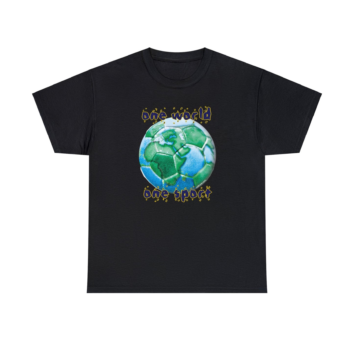 One World One Sport, Soccer Ball, Planet Earth soccer T-Shirt, Soccer is the World Sport, Bright Fun Positive Soccer T-Shirt Design