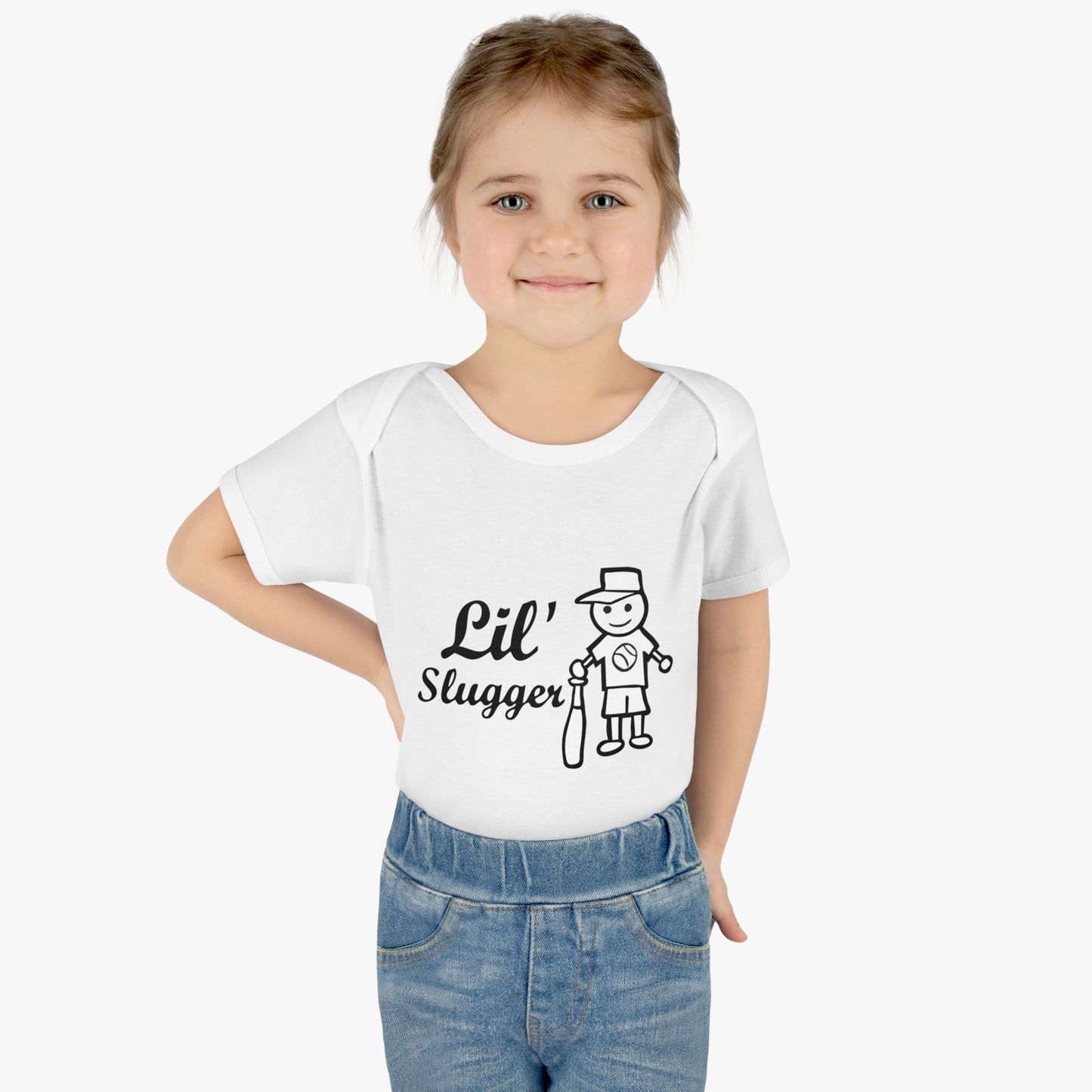 Lil' Slugger, Youth One Piece Bodysuit, Baseball Baby T, Future Baseball Fan, Cute Baseball Gift for Baby, Shower Gift, Baseball Fan Tee