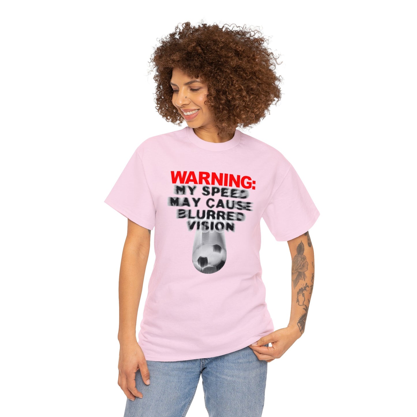 Warning My Speed May Cause Blurred Vision Soccer T-Shirt, Fast Soccer Player, Blurry Type, Soccer T-Shirt Design, Soccer Gift,