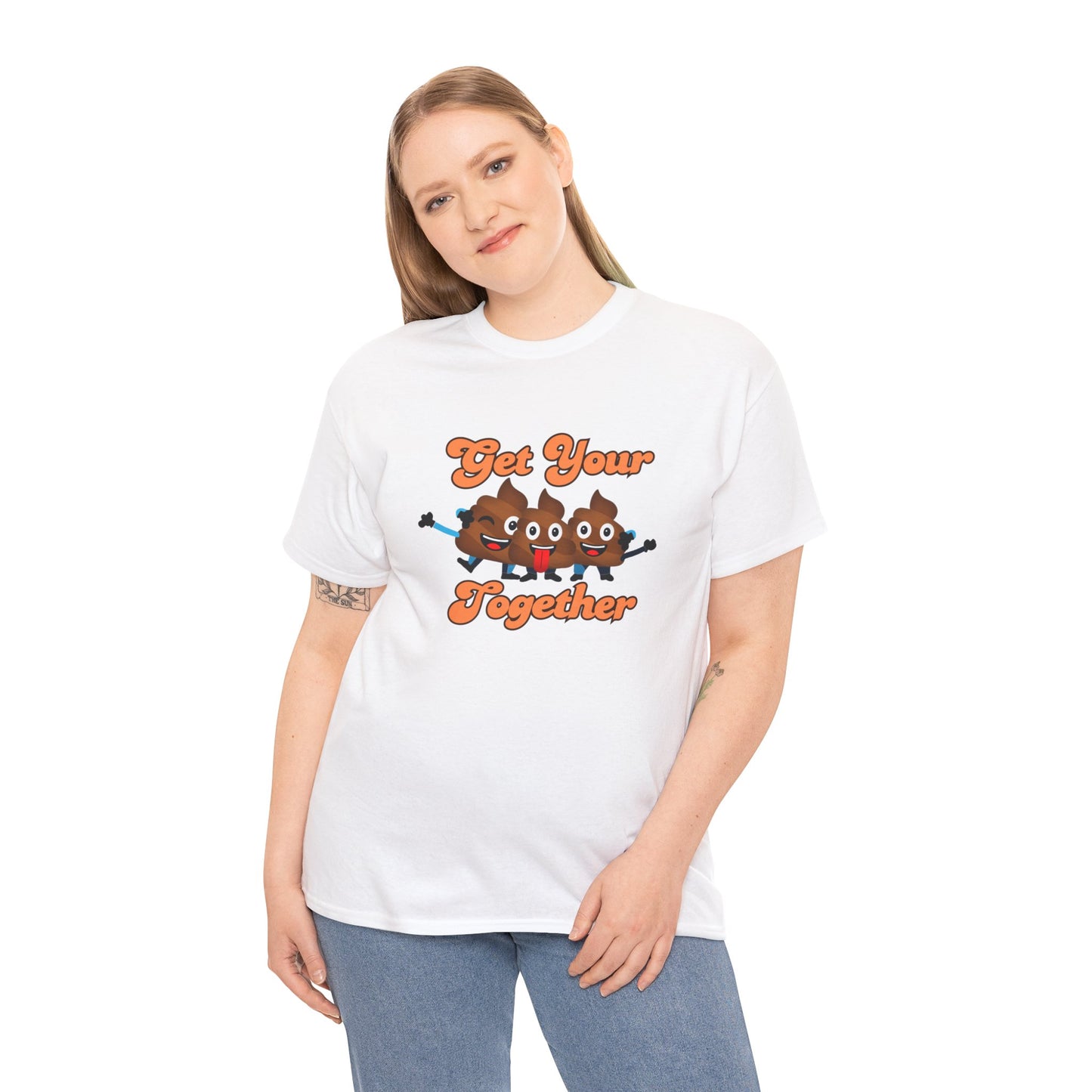 Get your Shit Together, Funny Poop Emoji, Parody Pun, Dad T-shirt, Dad Jokes, Humorous gag gift, Hilarious poo emojis fun t-shirt, Dad gift