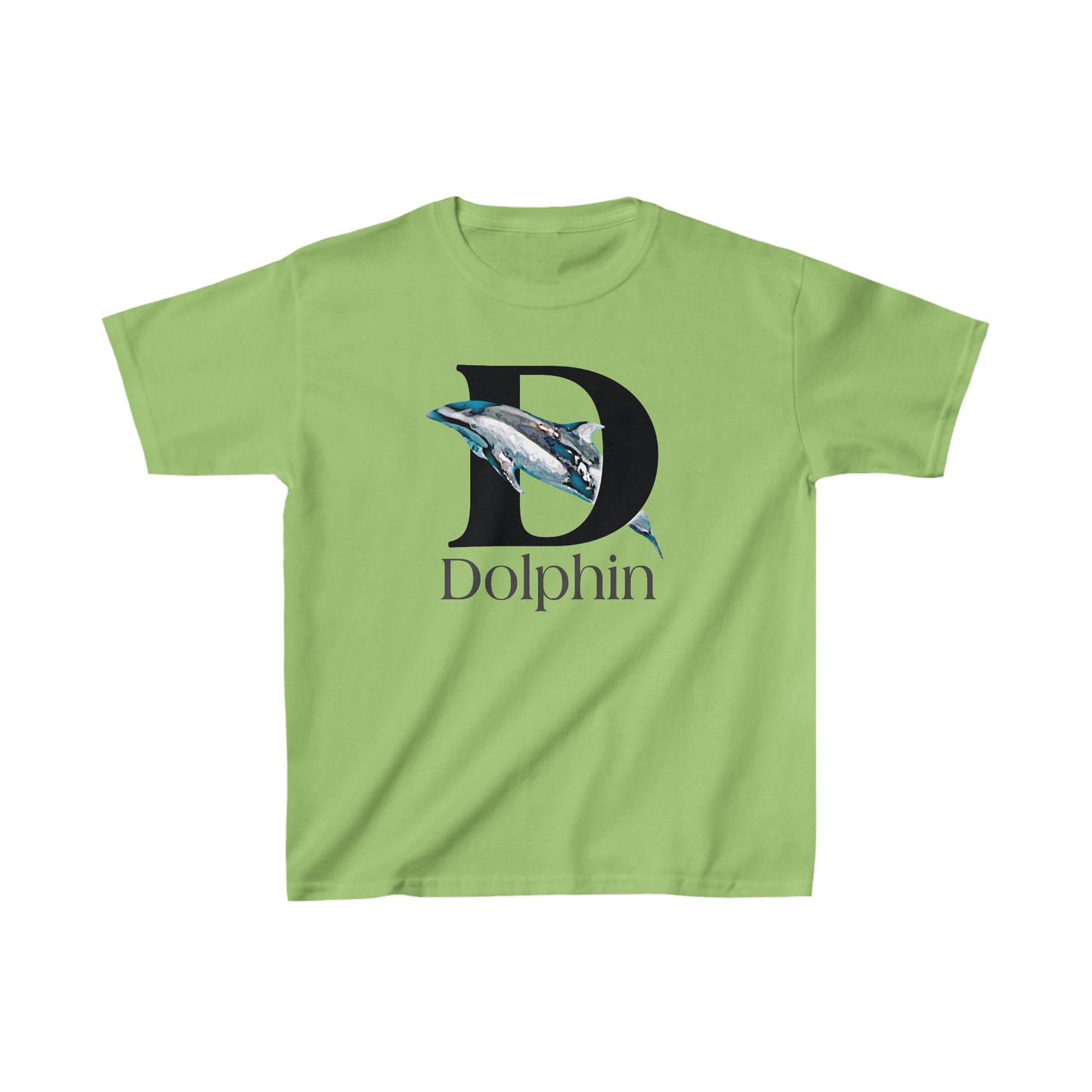D is for Dolphin Kid's T-Shirt, Dolphin Drawing T-Shirt, Dolphin Lovers shirt, Dolphin illustration, animal t-shirt, animal alphabet T