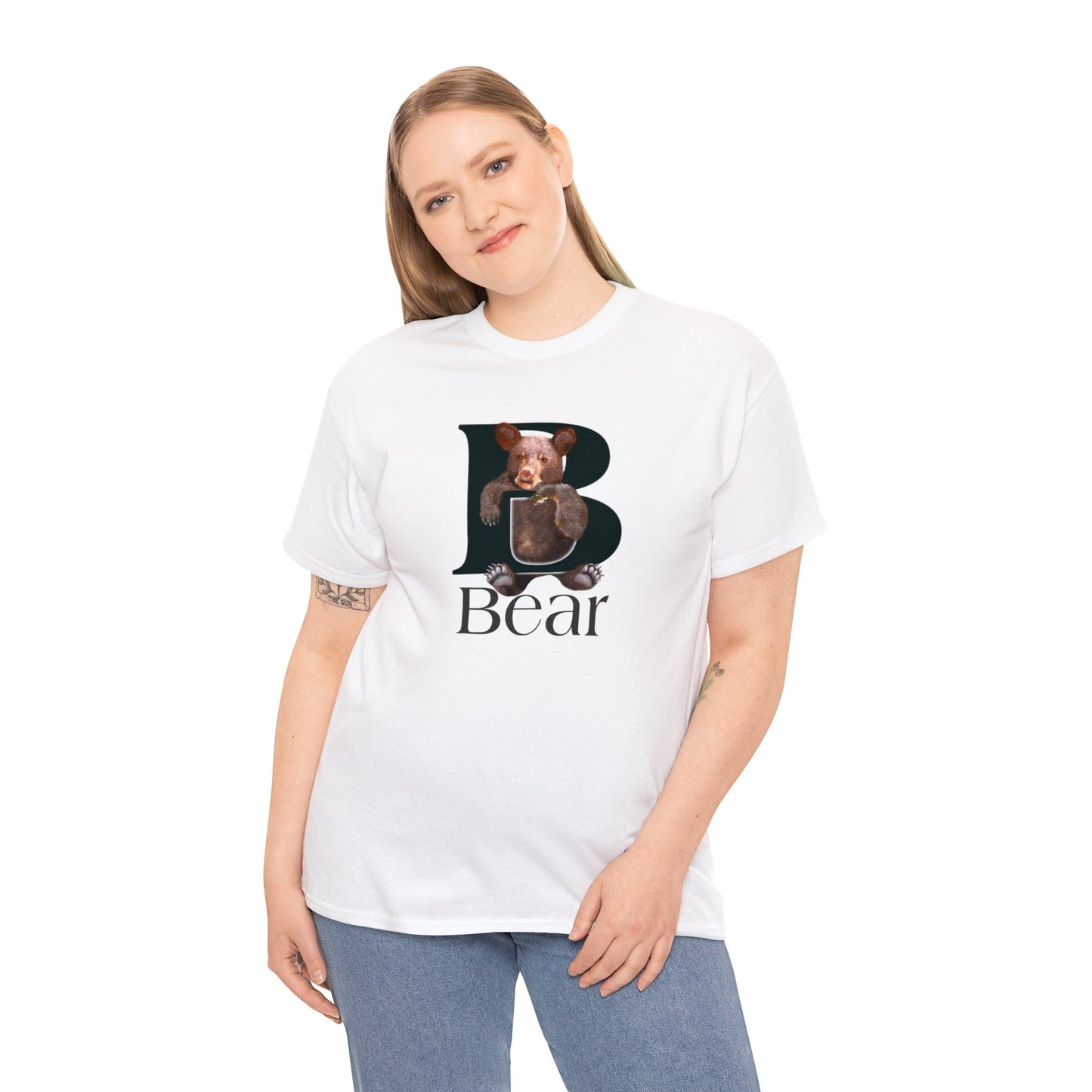 B is For Bear, Animal Letter T-shirt, , animal t-shirt, animal alphabet T, animal letters Tee, Cute Bear T-Shirt, Bear