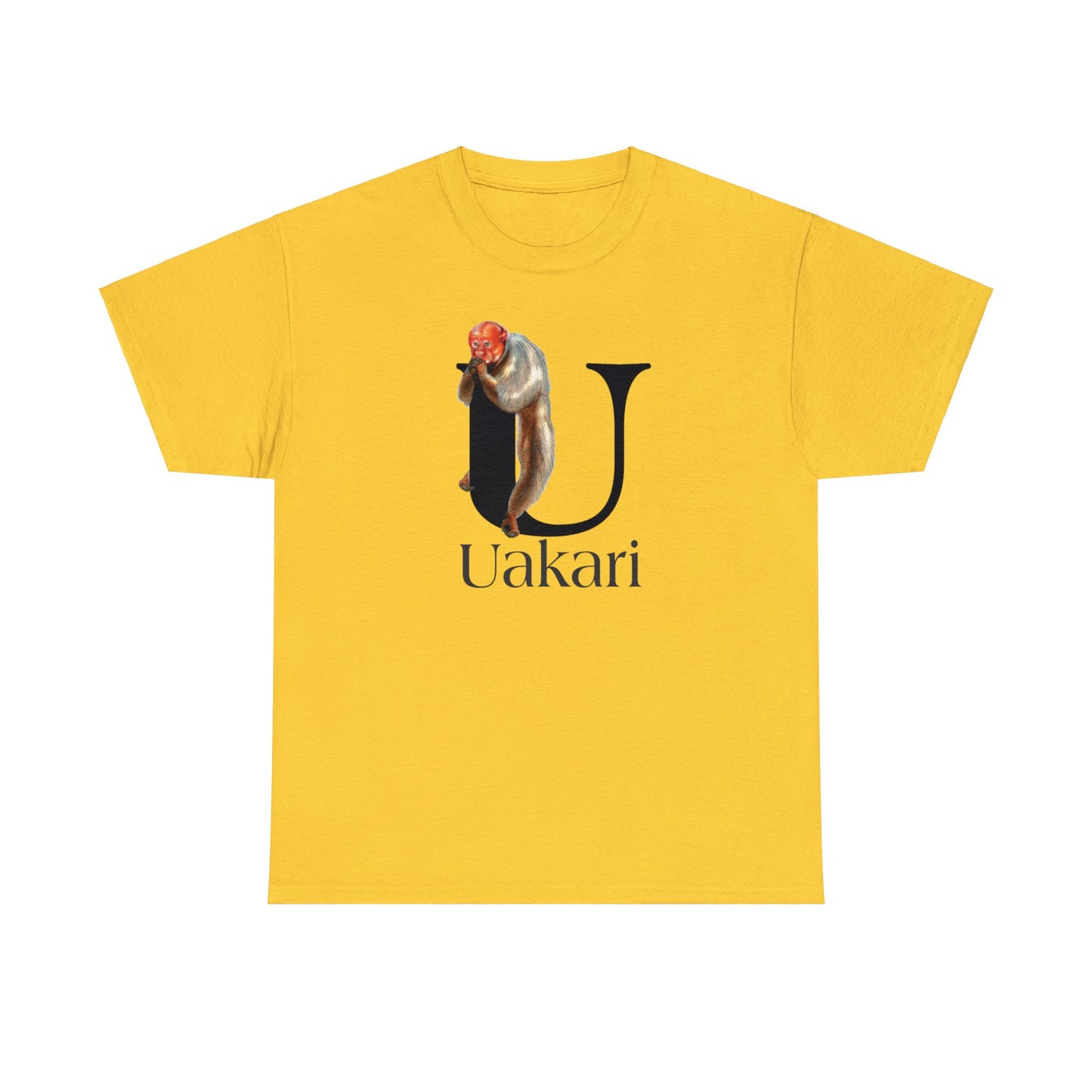 U is for Uakari Monkey, Uacari monkey Drawing, Uakari T-Shirt, animal t-shirt, animal