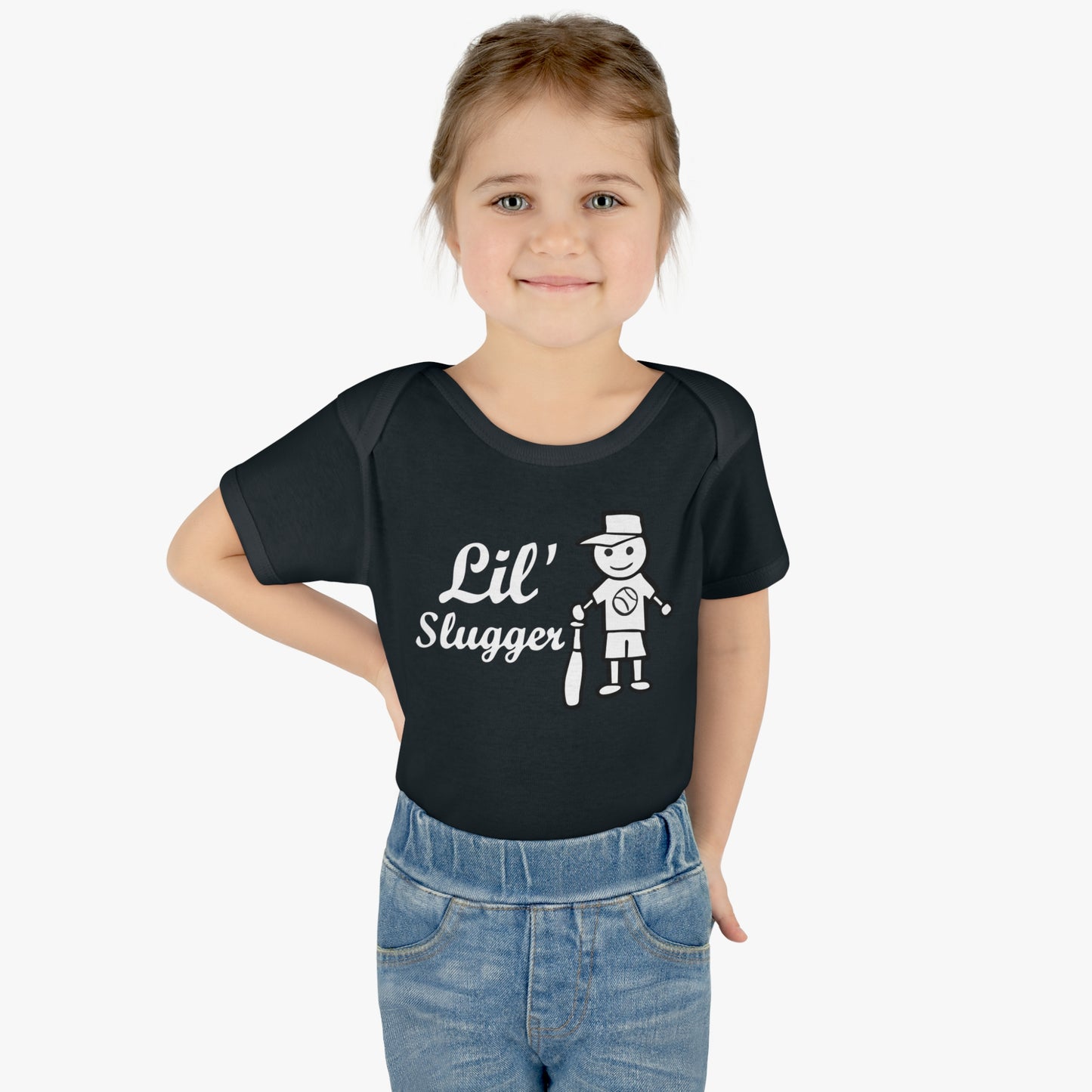 Lil' Slugger, Youth One Piece Bodysuit, Baseball Baby T, Future Baseball Fan, Cute Baseball Gift for Baby, Shower Gift, Baseball Fan Tee