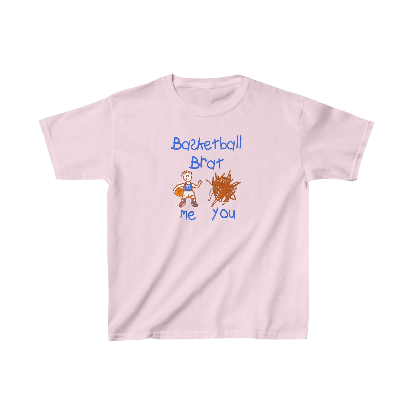 Basketball Brat Kids Heavy Cotton Tee shirt, Kid Drawing, Basketball Attitude, Basketball Fan tee, Funny Basketball T, Youth kids tee