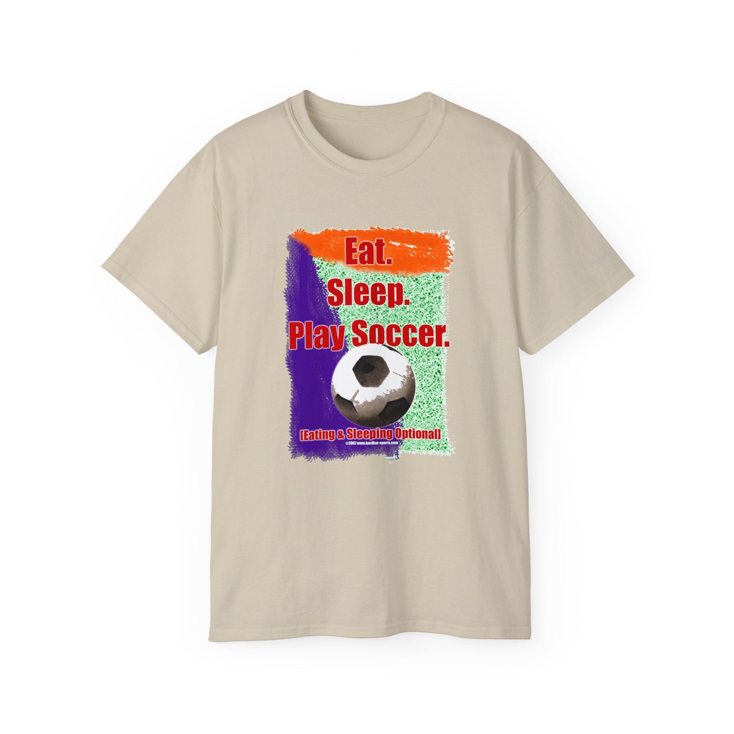 Eat Sleep Play Soccer, Eating and Sleeping Optional, Funny Full Color Vibrant Print Soccer T-Shirt, baseball gift, baseball t-shirt, tee