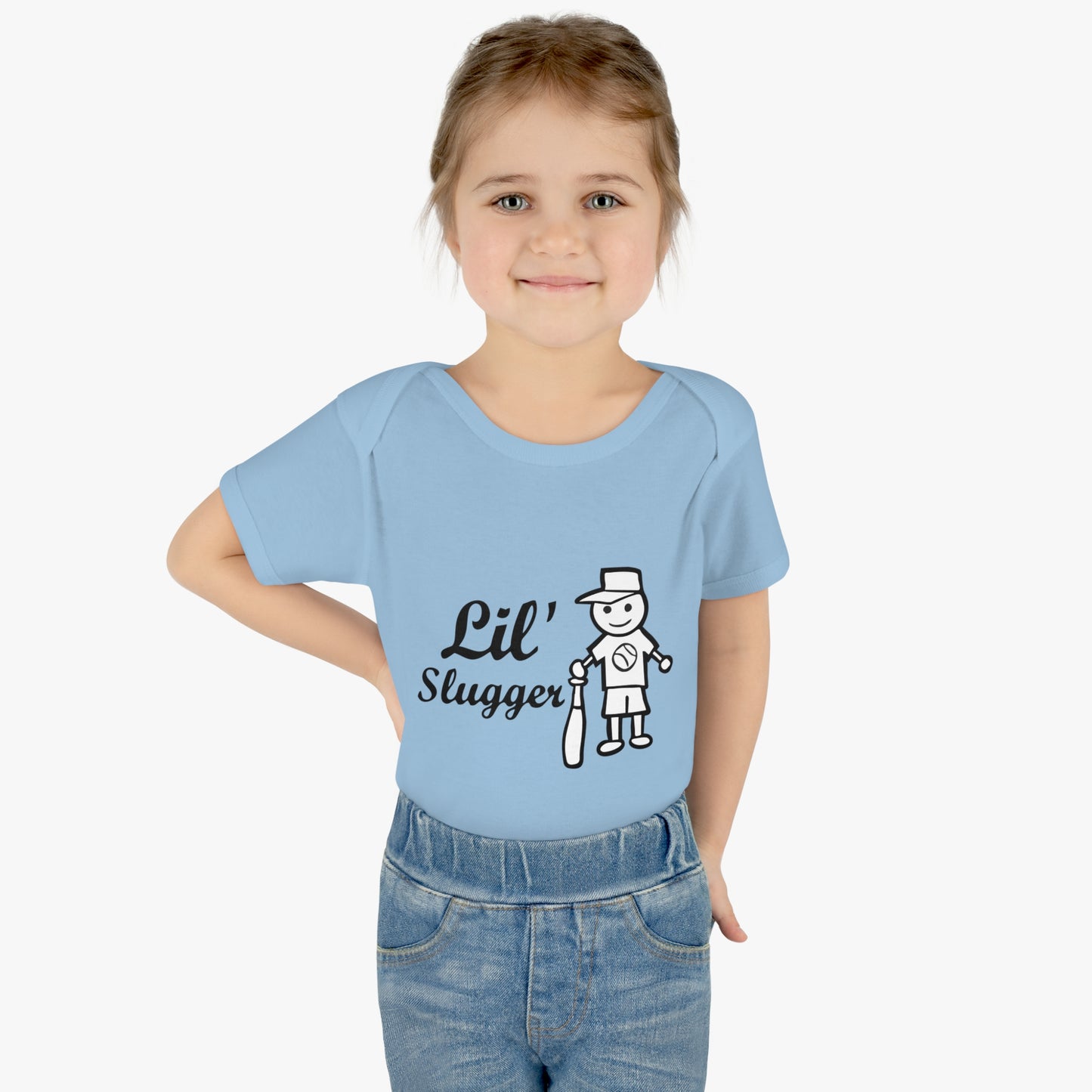 Lil' Slugger, Youth One Piece Bodysuit, Baseball Baby T, Future Baseball Fan, Cute Baseball Gift for Baby, Shower Gift, Baseball Fan Tee