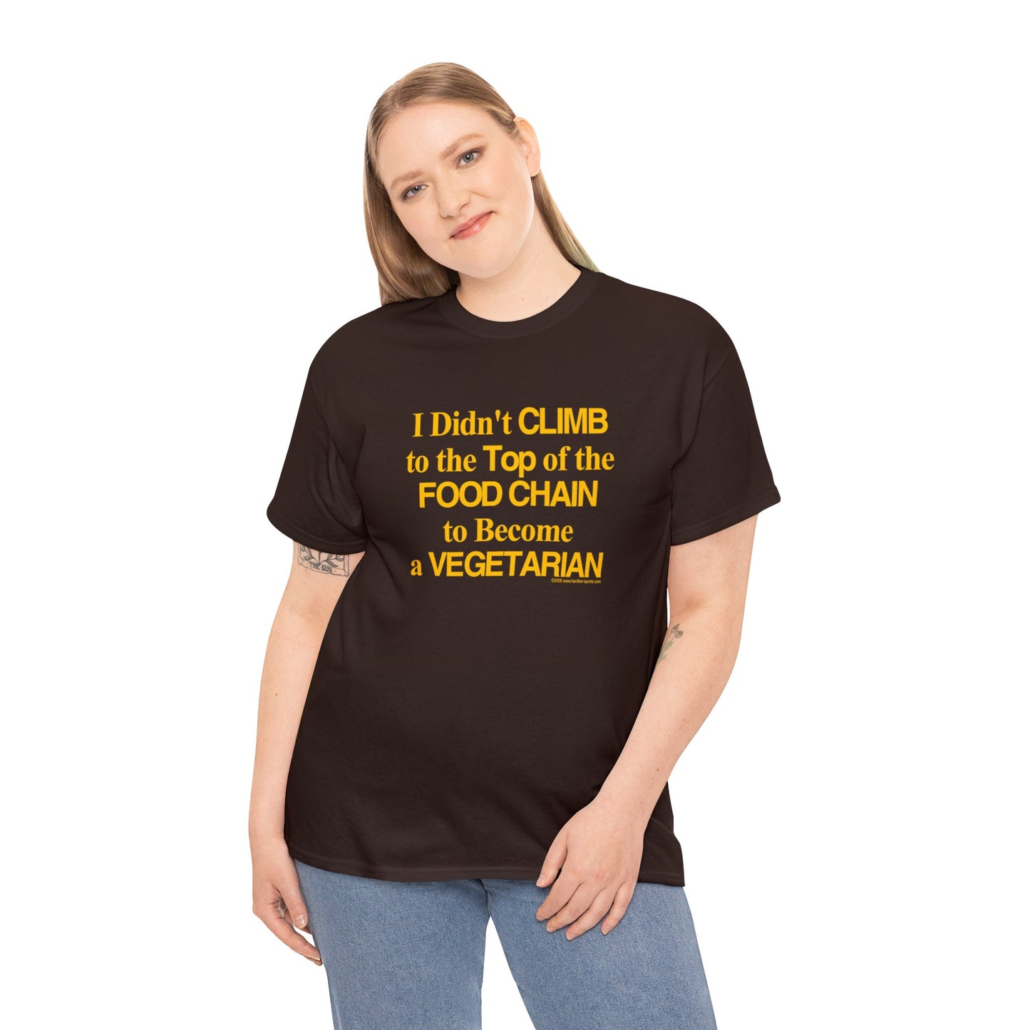 I Didn't Climb to the Top of the Food Chain to Become a Vegetarian, Carnivore T-shirt, Meat Lovers Tee, funny t-shirt, humorous t-shirt,