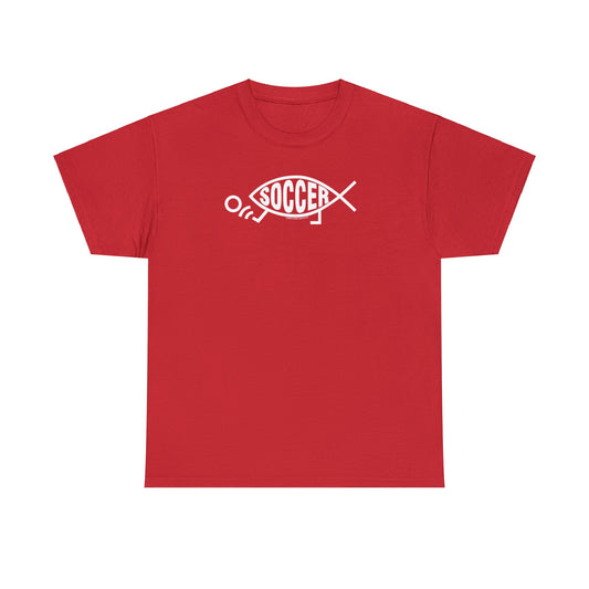Soccer Fish, Darwin Soccer, Evolution Soccer, Evolved Soccer Fish with Feet Kicking Soccer Ball, Soccer Gift, Soccer Present, Soccer T-Shirt
