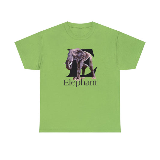E is for Elephant, Letter E T-Shirt, Cute Elephant Tee, Pachyderm T-Shirt, Kid's Elephant Tee, animal t-shirt, animal