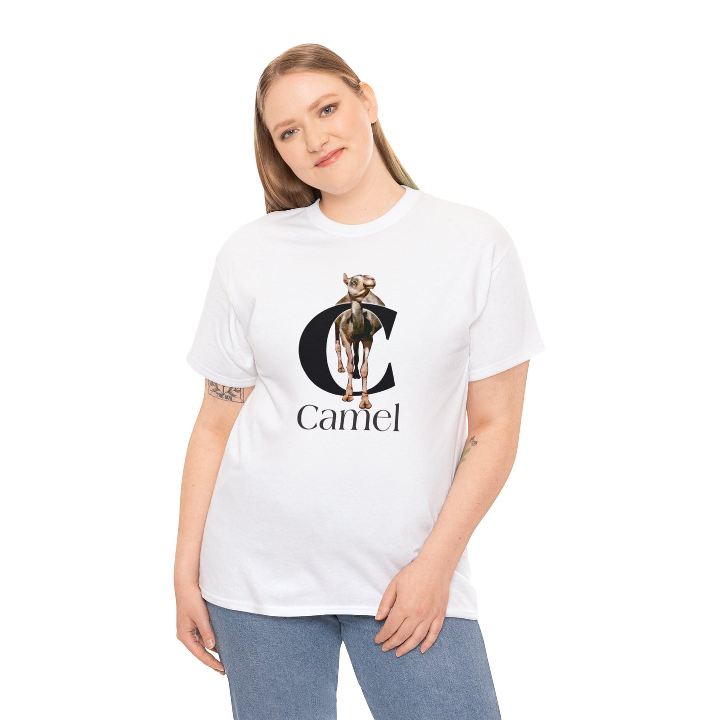 C is for Camel t-shirt, Camel Drawing T-Shirt, Camel Illustration, Camel lover shirt, animal