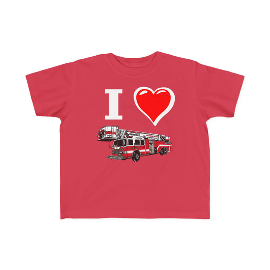 I love Firetrucks, I Heart Firetrucks T-Shirts, Toddler Tee Fireman T, Cute for the Little Fire Fighter, Future Fireman, Baby Firetruck Tee