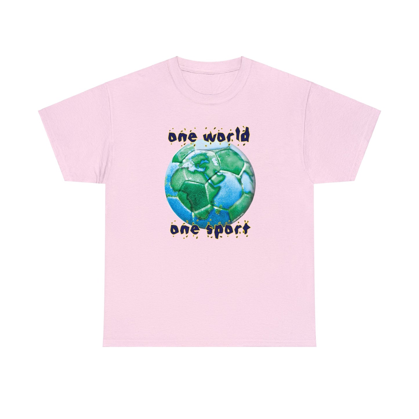 One World One Sport, Soccer Ball, Planet Earth soccer T-Shirt, Soccer is the World Sport, Bright Fun Positive Soccer T-Shirt Design
