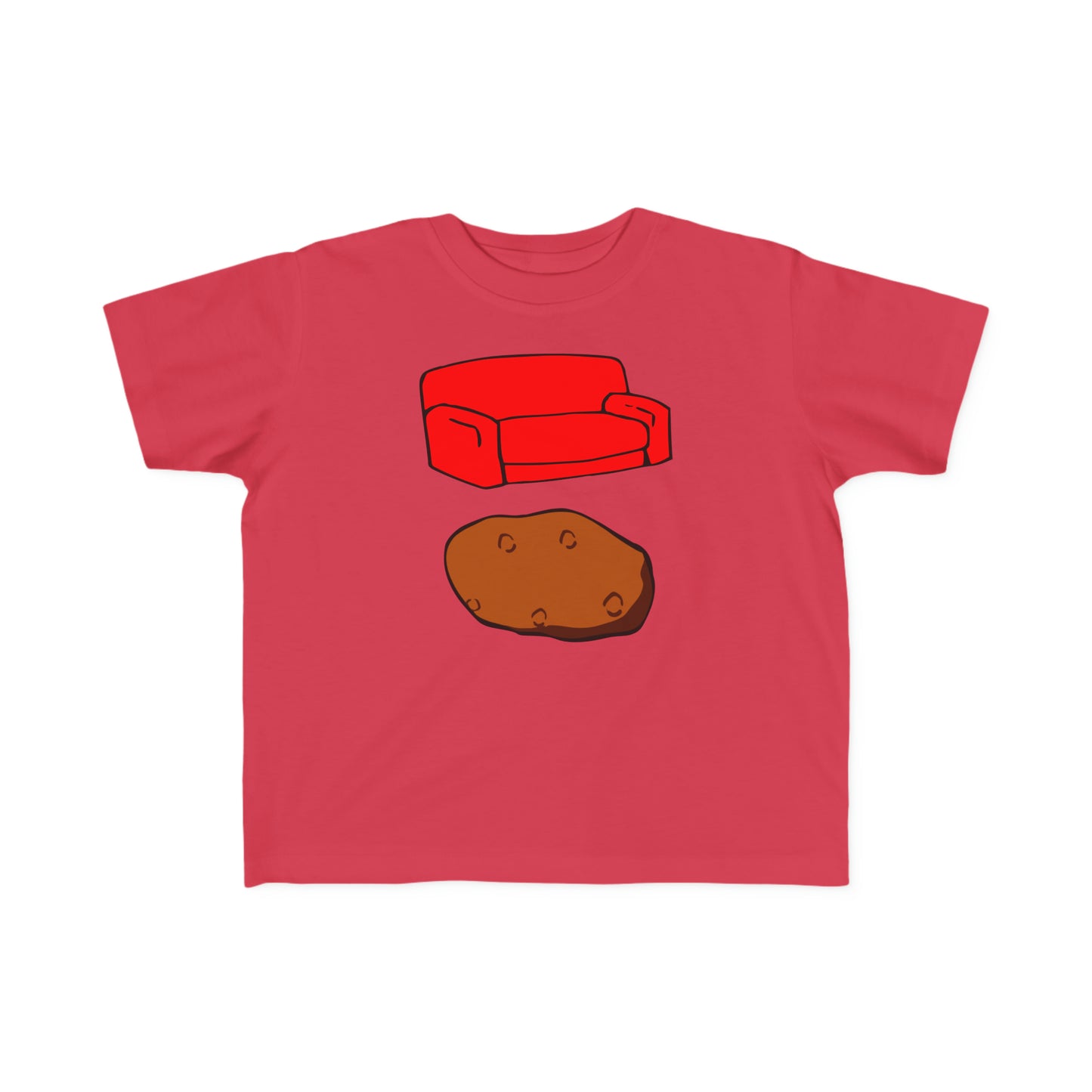 Couch Potato Toddler T-Shirt, Popular Football Team Colors, Graphic Tee showing Couch and a Potato, Baby Football Fan T-Shirt, Cute Baby Tee