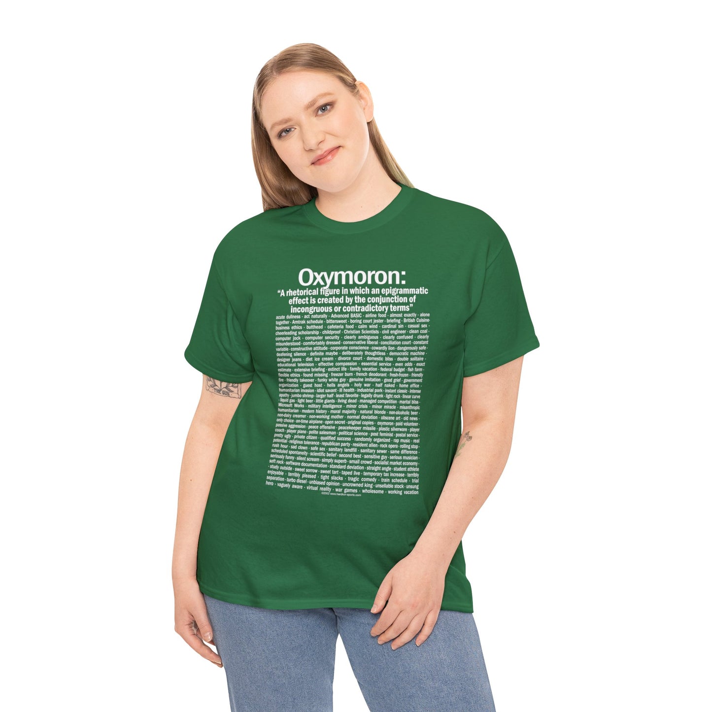 Oxymoron T-Shirts, Funny Oxymoron Saying, Government Intelligence, Clean Coal, Pretty Ugly and More, English Majors, Teacher T-shirts