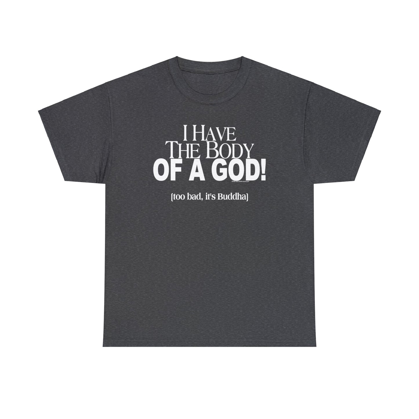 I have the Body of a God, Too bad it's Buddah funny t-shirt, humorous t-shirt, ironic t-shirt, t-shirt gift