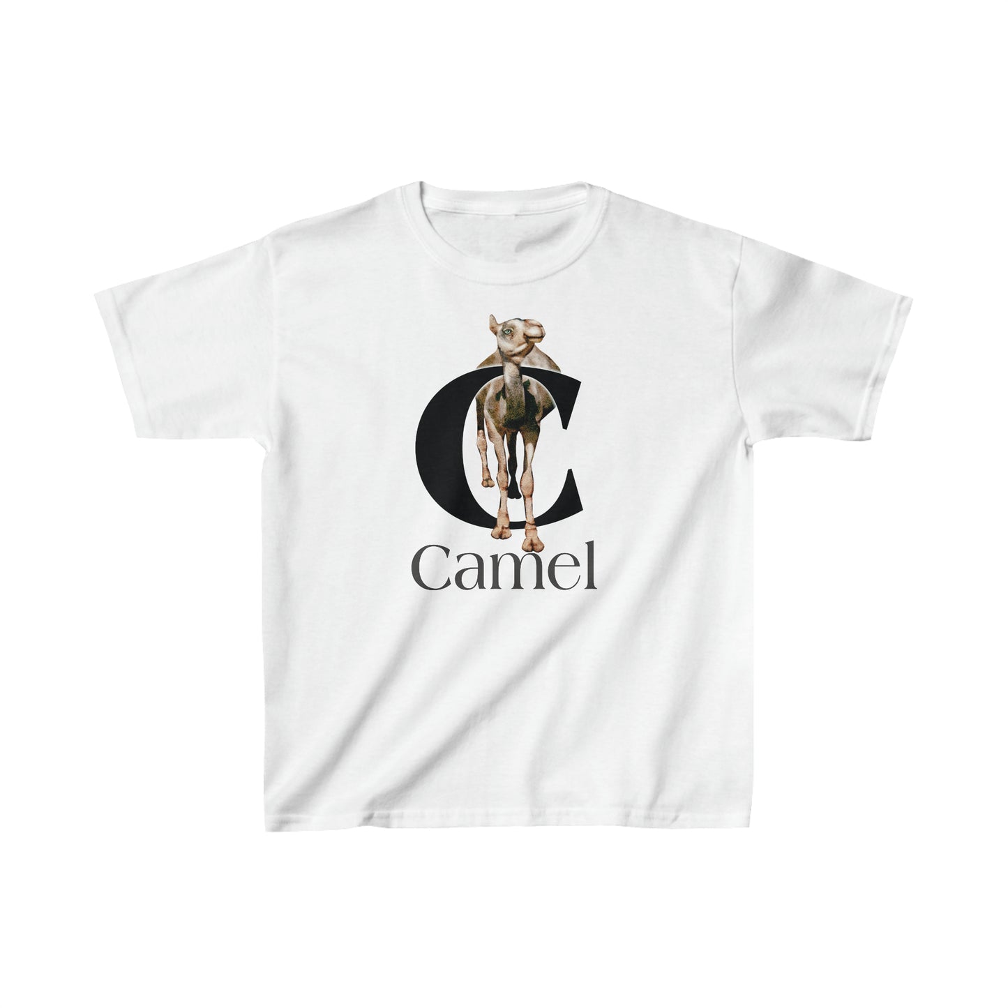 C is for Camel Youth t-shirt, Camel Drawing T-Shirt, Camel Illustration, Camel lover shirt, animal t-shirt, animal alphabet T, animal letters Tee