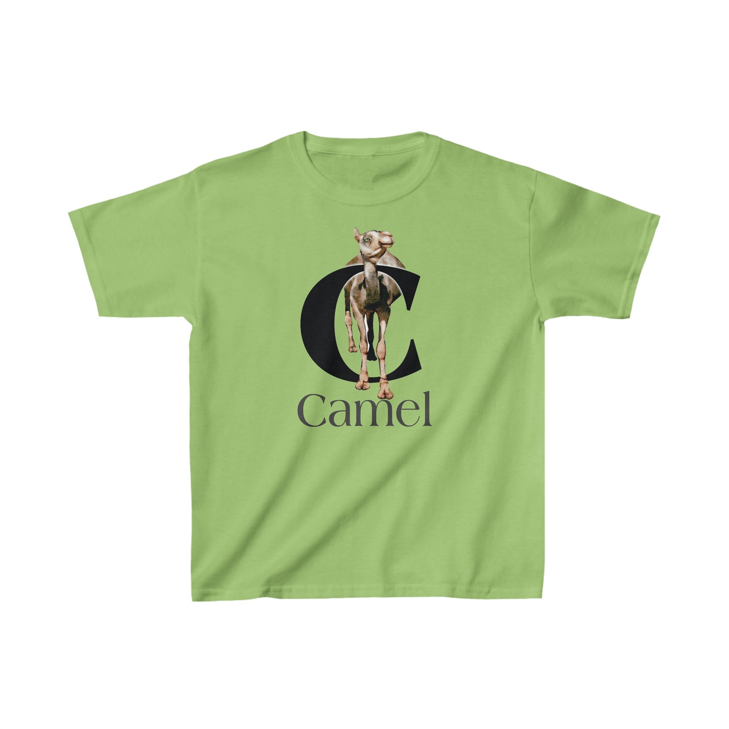 C is for Camel Youth t-shirt, Camel Drawing T-Shirt, Camel Illustration, Camel lover shirt, animal t-shirt, animal alphabet T, animal letters Tee