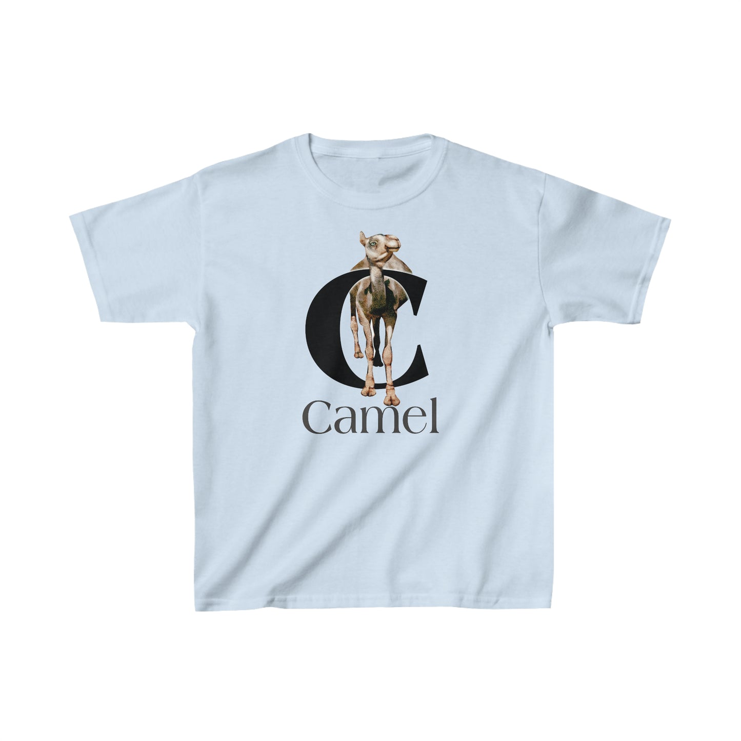 C is for Camel Youth t-shirt, Camel Drawing T-Shirt, Camel Illustration, Camel lover shirt, animal t-shirt, animal alphabet T, animal letters Tee