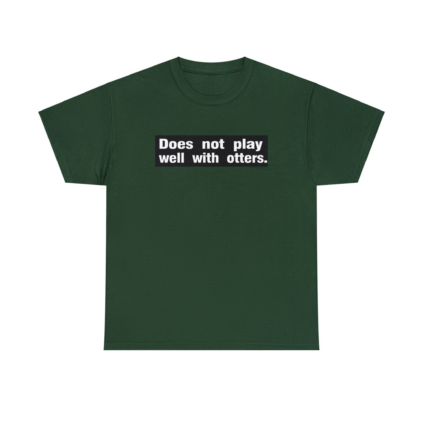 Does Not Play With Otters, funny t-shirt, Pun T-Shirt, Joke Tee, Otter Tee, Ironic Tee, humorous t-shirt, satirical t-shirt, t-shirt gift