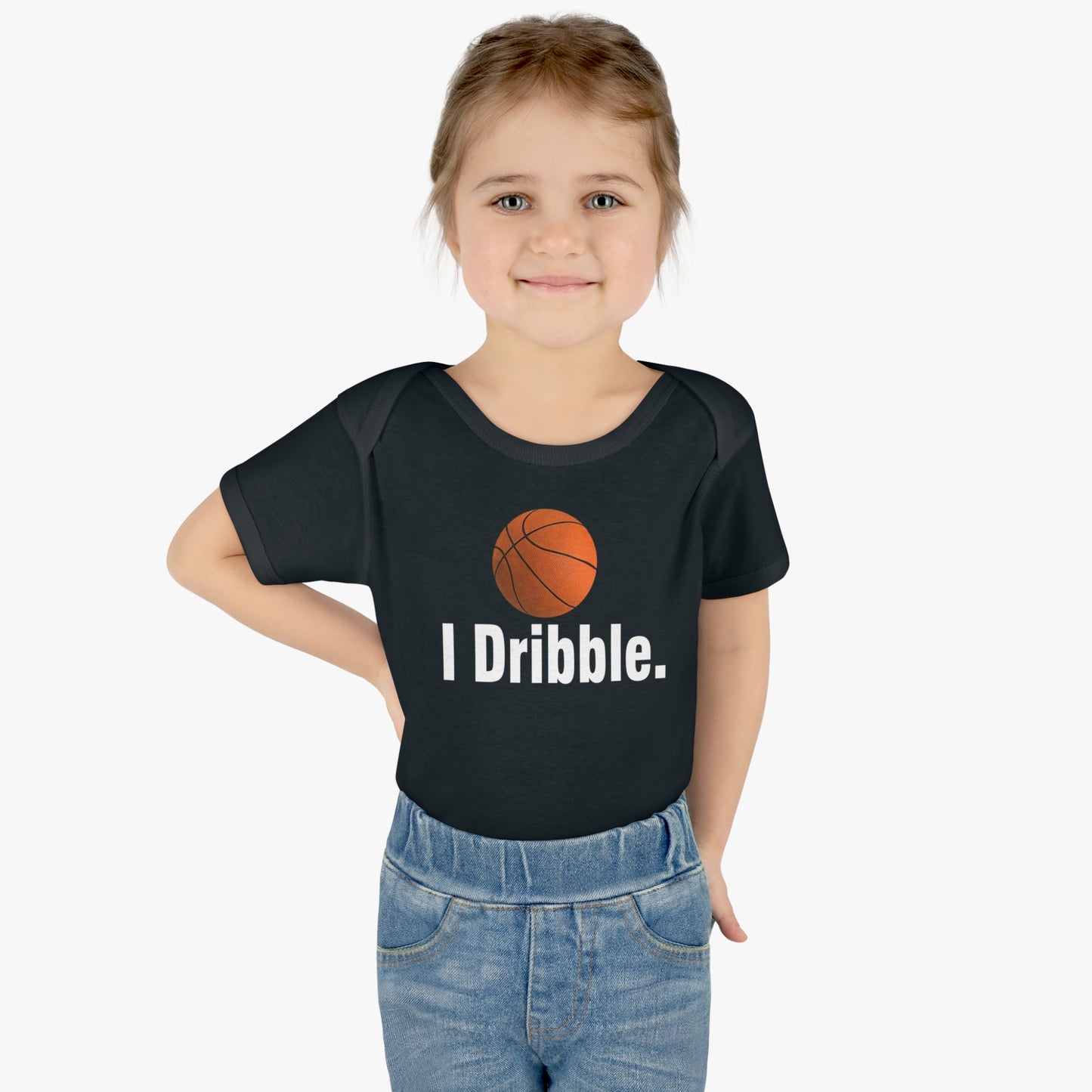 I Dribble, funny basketball Infant Baby Rib Bodysuit for littlest Basketball Future Fan, Baby Shower gift, Basketball Baby, Basketball Child