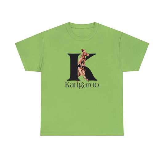 K is for Kangaroo, Kangaroo Mom and Joey shirt, Illustrated Drawing T-Shirt, animal