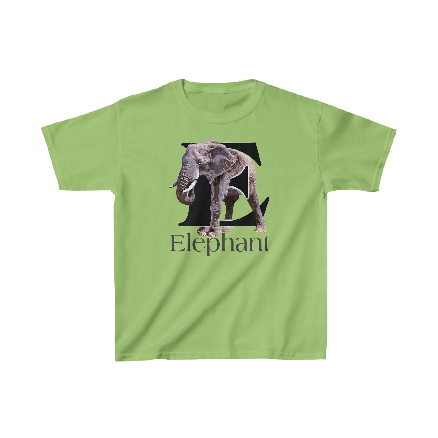 E is for Elephant, Letter E T-Shirt, Cute Elephant Tee, Pachyderm T-Shirt, Kid's Elephant Tee, animal t-shirt, animal alphabet T