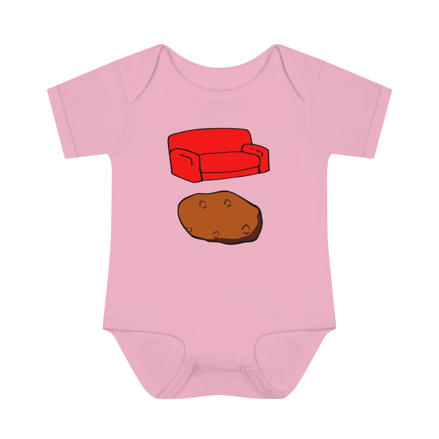Couch Potato Bodysuit, Infant One Piece Football Fan, Graphic Tee showing Couch and a Potato, Baby Football Fan T-Shirt, Cute Baby Tee