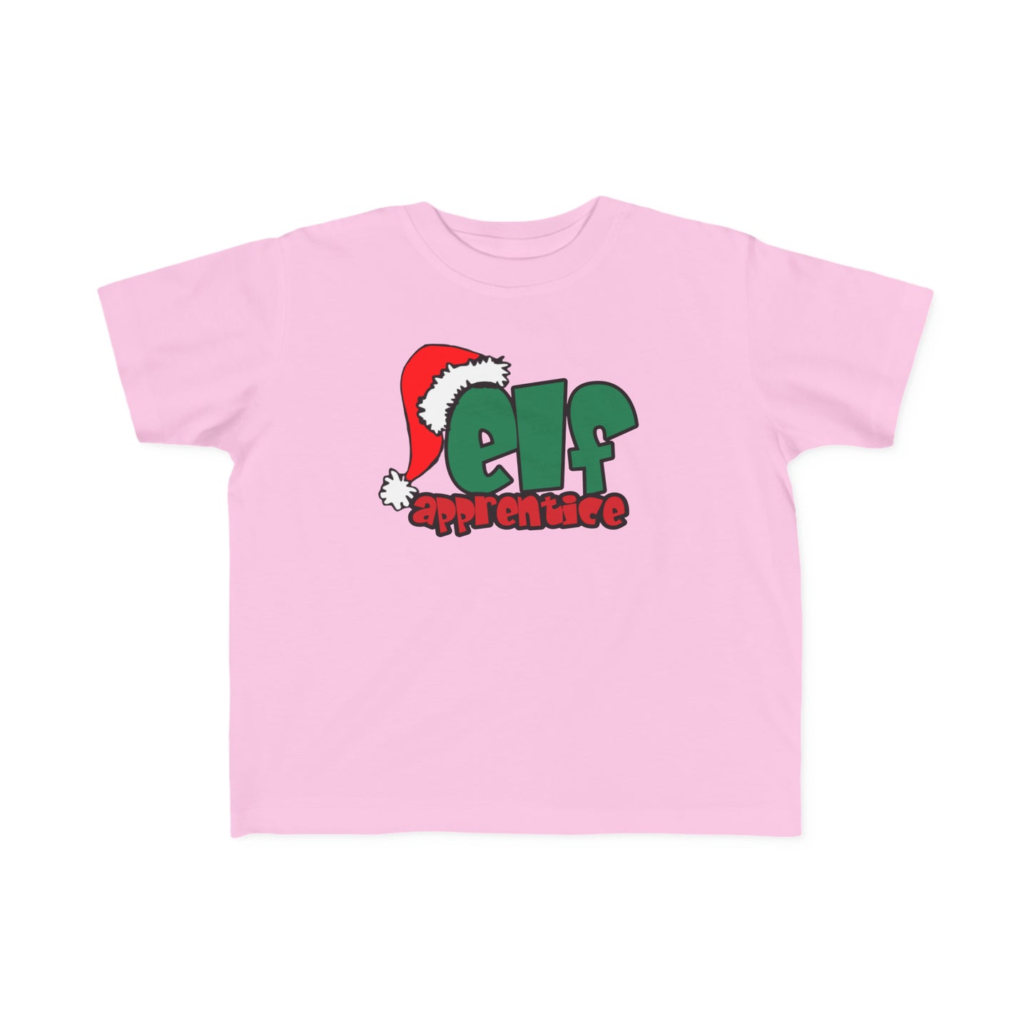 Elf Apprentice,  Cute Toddler Tee, Christmas t-shirt, Little Boy or Girl gift, Red and green, Santa Hat, Adorable Soft, Shower Gift