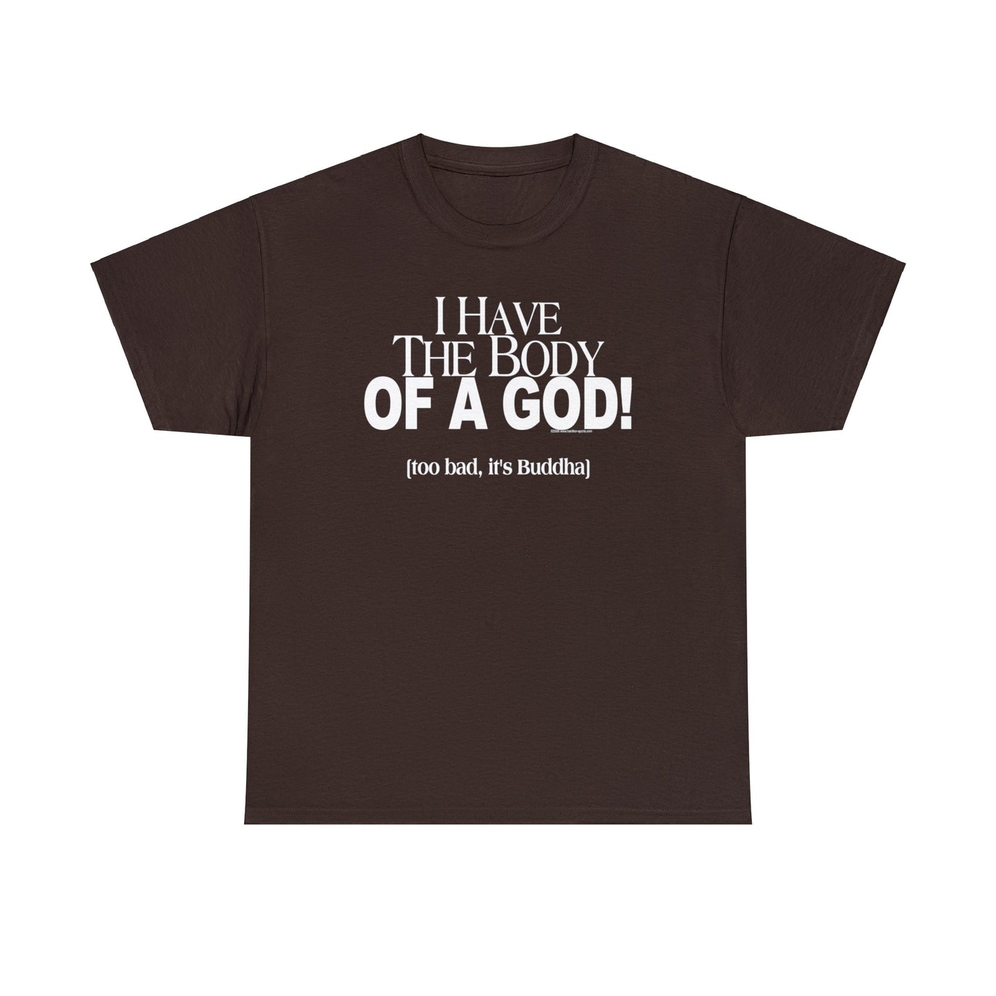 I have the Body of a God, Too bad it's Buddah funny t-shirt, humorous t-shirt, ironic t-shirt, t-shirt gift