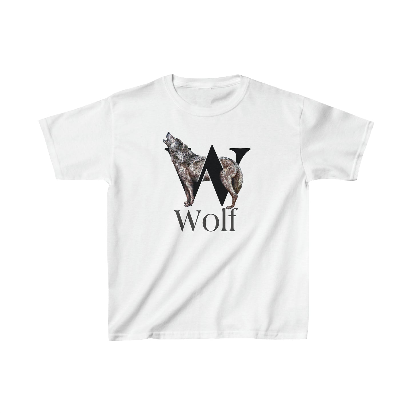 W is for Wolf t-shirt Wolf shirt, Wolf Drawing T-Shirt, wolf illustration, wolf animal t-shirt, animal alphabet W, animal letters double U