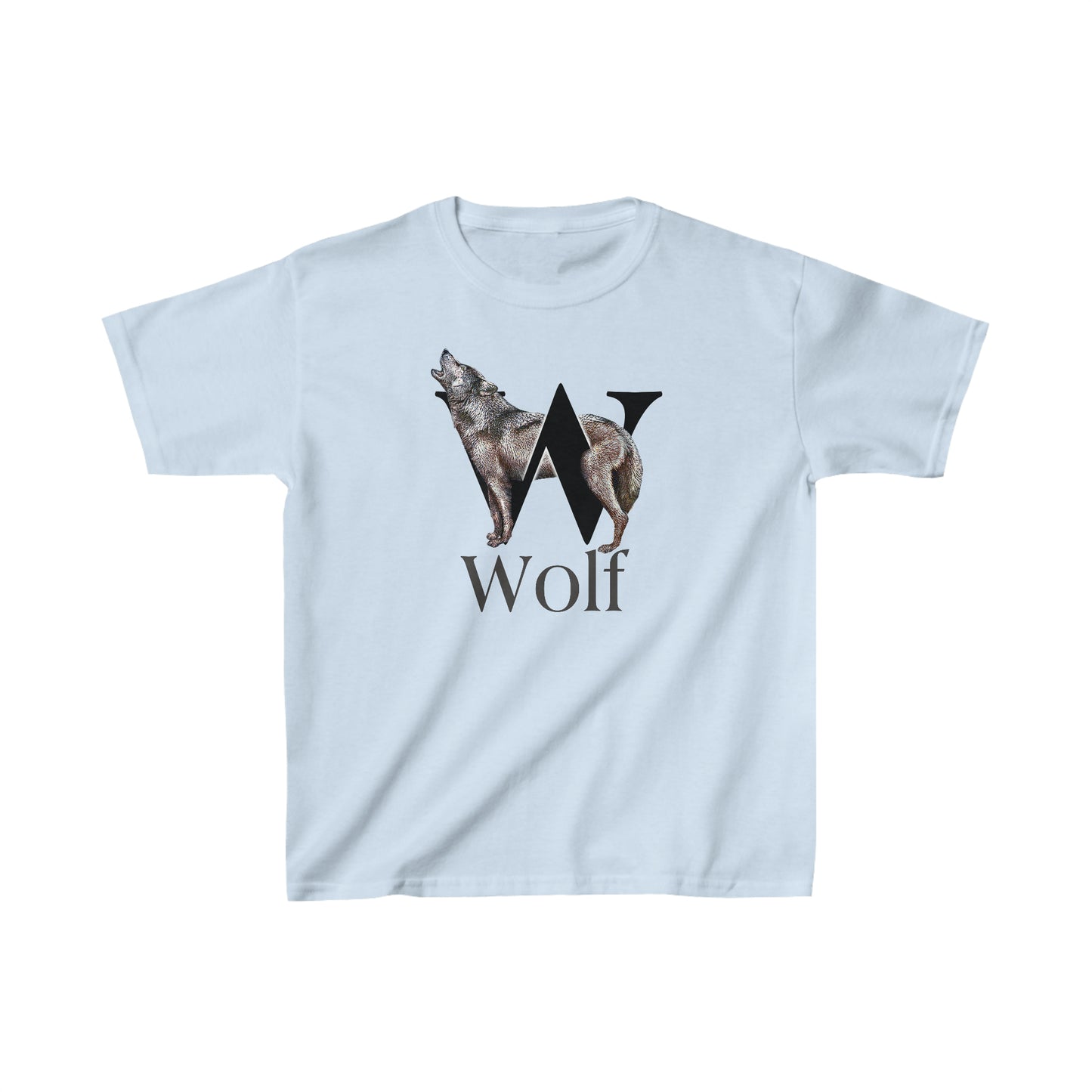 W is for Wolf t-shirt Wolf shirt, Wolf Drawing T-Shirt, wolf illustration, wolf animal t-shirt, animal alphabet W, animal letters double U