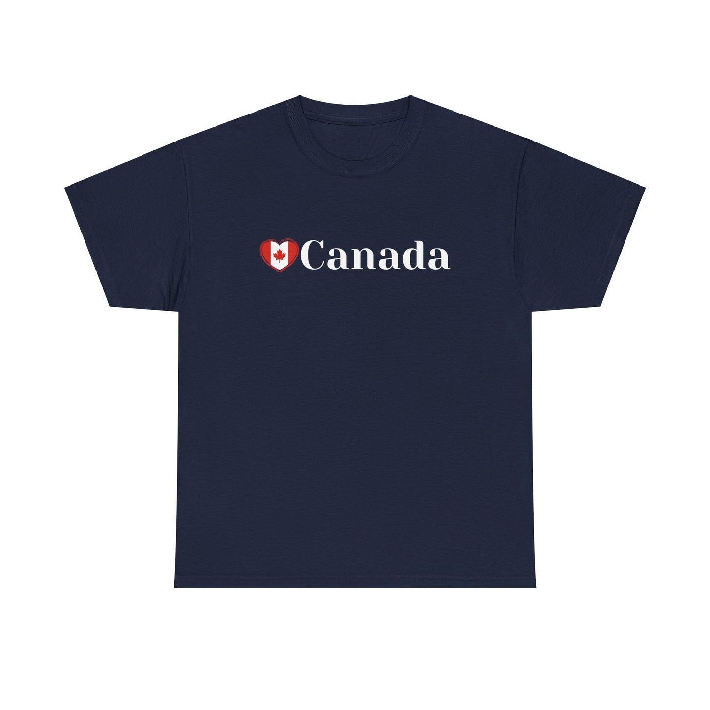 Love Canada Heart T-Shirt, Canadian Pride Tee, Canadian Independence, Proud Canadian T-Shirt, Classy Design