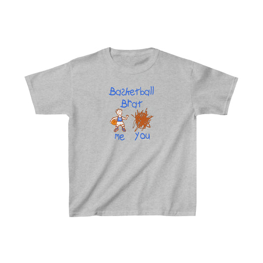 Basketball Brat Kids Heavy Cotton Tee shirt, Kid Drawing, Basketball Attitude, Basketball Fan tee, Funny Basketball T, Youth kids tee