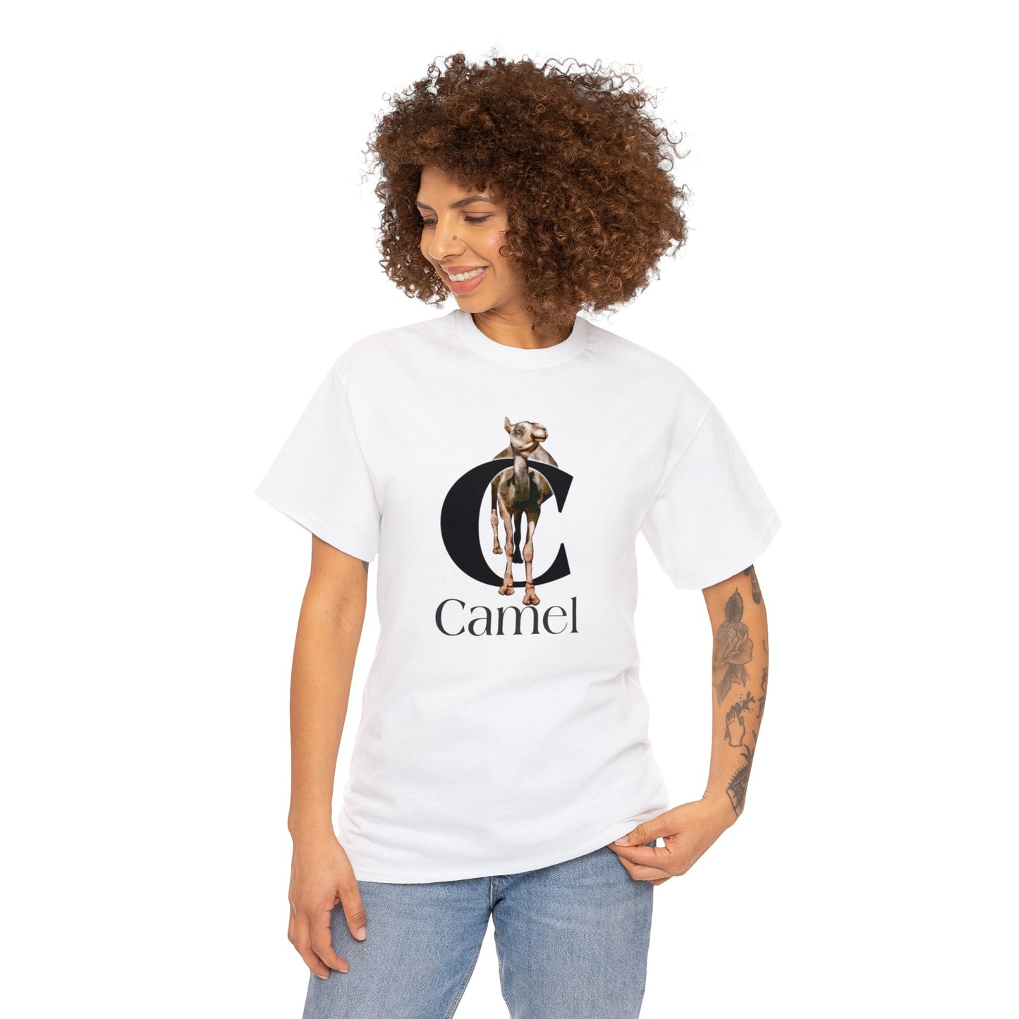 C is for Camel t-shirt, Camel Drawing T-Shirt, Camel Illustration, Camel lover shirt, animal