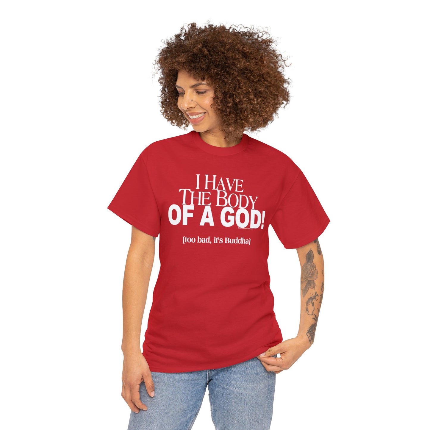 I have the Body of a God, Too bad it's Buddah funny t-shirt, humorous t-shirt, ironic t-shirt, t-shirt gift