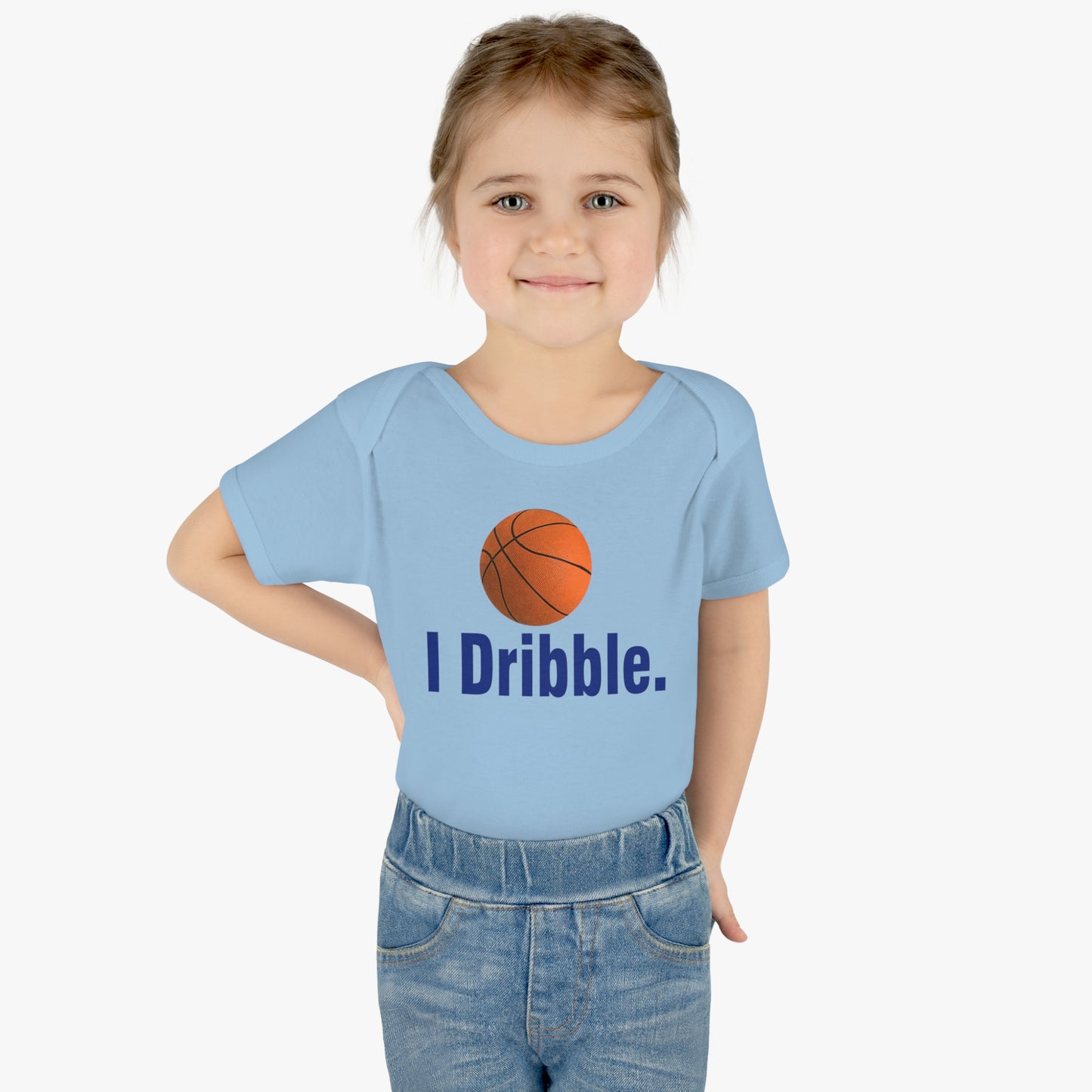 I Dribble, funny basketball Infant Baby Rib Bodysuit for littlest Basketball Future Fan, Baby Shower gift, Basketball Baby, Basketball Child