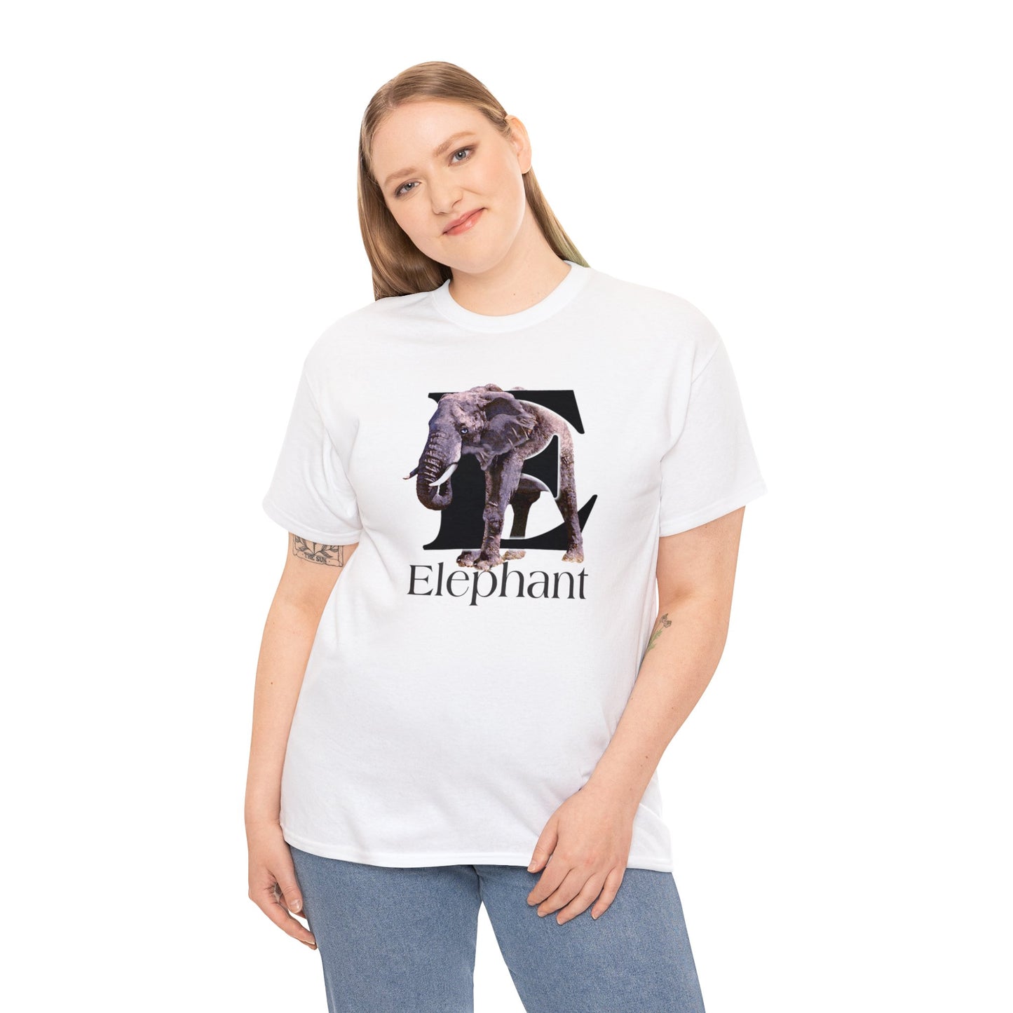 E is for Elephant, Letter E T-Shirt, Cute Elephant Tee, Pachyderm T-Shirt, Kid's Elephant Tee, animal t-shirt, animal