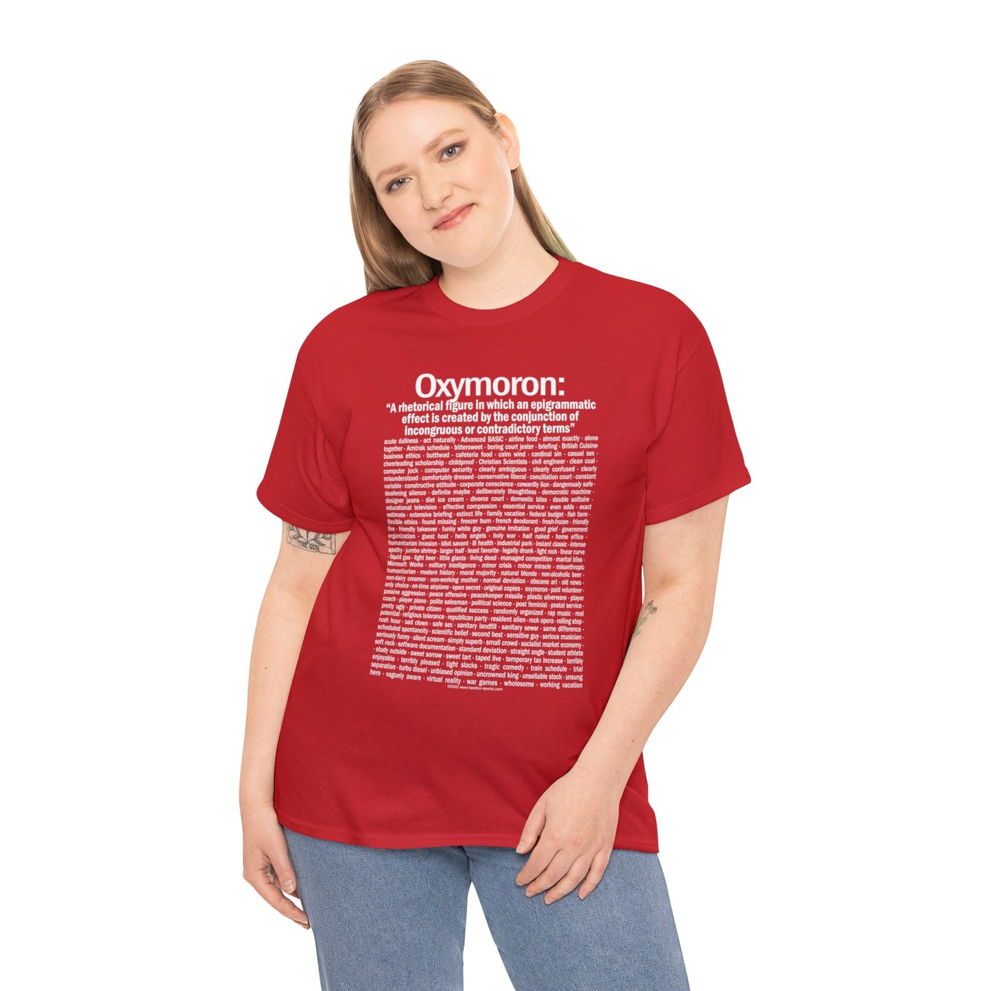 Oxymoron T-Shirts, Funny Oxymoron Saying, Government Intelligence, Clean Coal, Pretty Ugly and More, English Majors, Teacher T-shirts