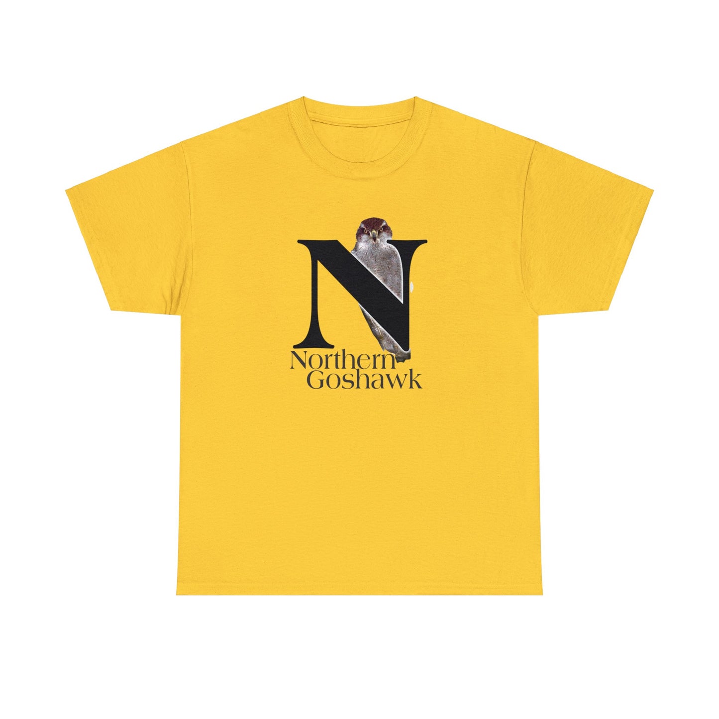 N is for Northern Goshawk T-Shirt, Bird Shirt, Wildlife Drawing T-Shirt, animal t-shirt, animal