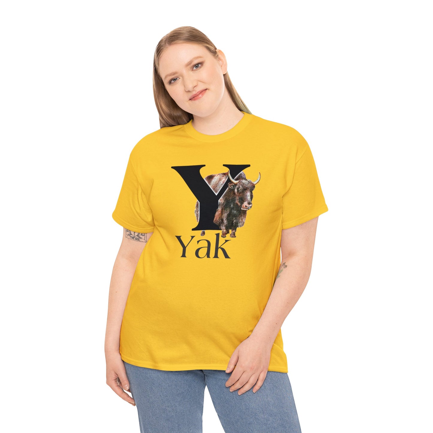 Y is for Yak T-shirt. Yak Drawing T-Shirt, Yak on shirt, Yak illustration, animal t-shirt, animal