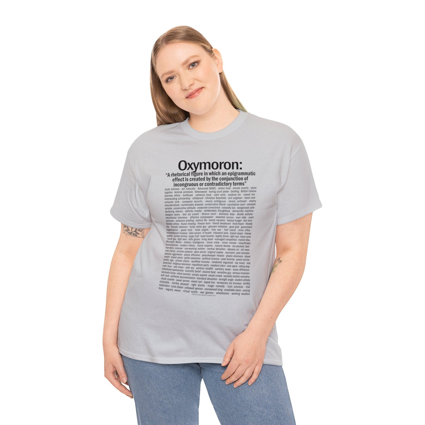 Oxymoron T-Shirts, Funny Oxymoron Saying, Government Intelligence, Clean Coal, Pretty Ugly and More, English Majors, Teacher T-shirts