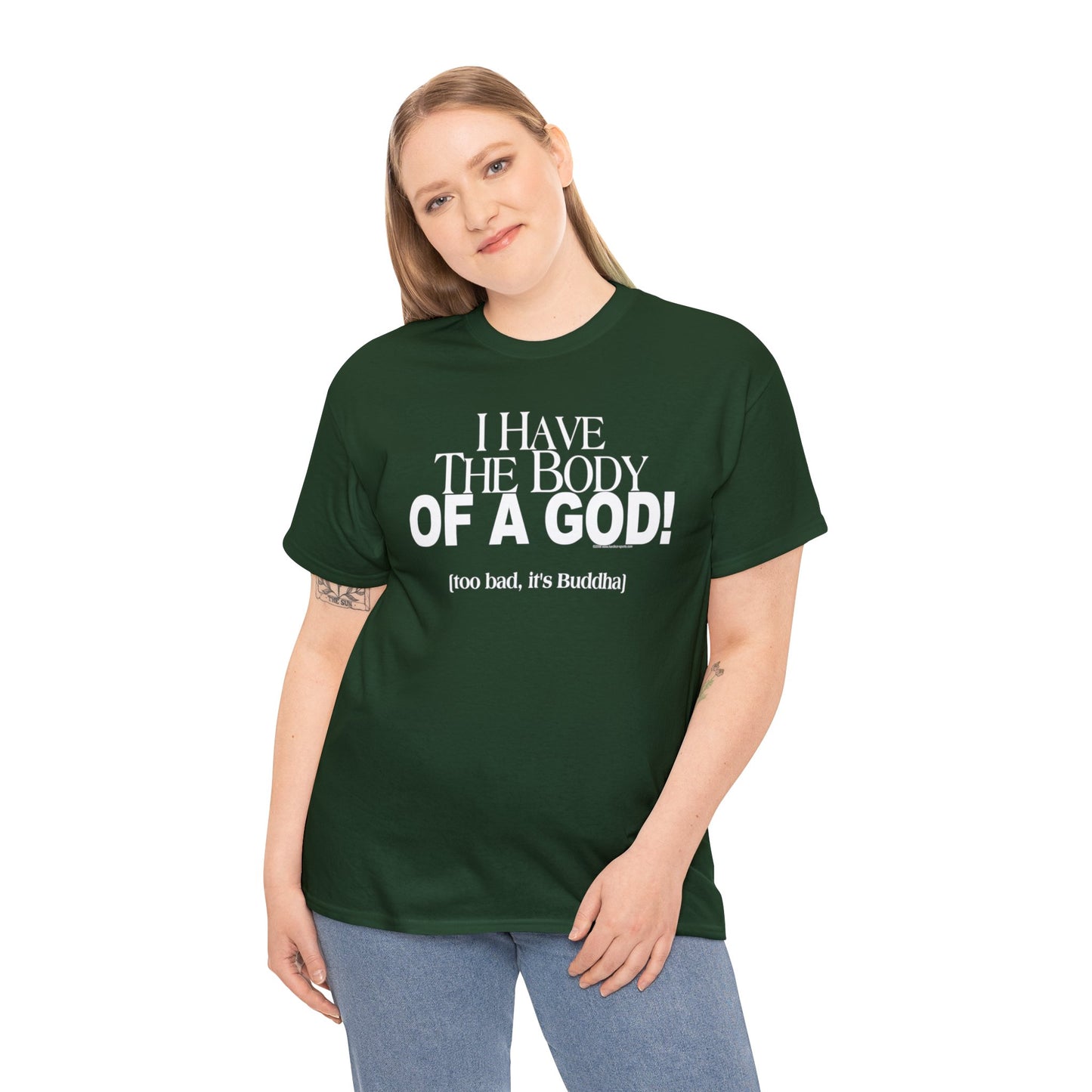 I have the Body of a God, Too bad it's Buddah funny t-shirt, humorous t-shirt, ironic t-shirt, t-shirt gift