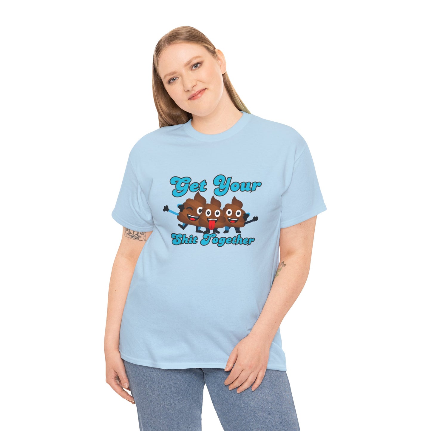 Get Your Shit Together T-Shirt, Funny Poop Emojis, play on Words, Humorous poop humor, Dad shirts, Pun t-shirt, Hilarious Poo tee Shirt