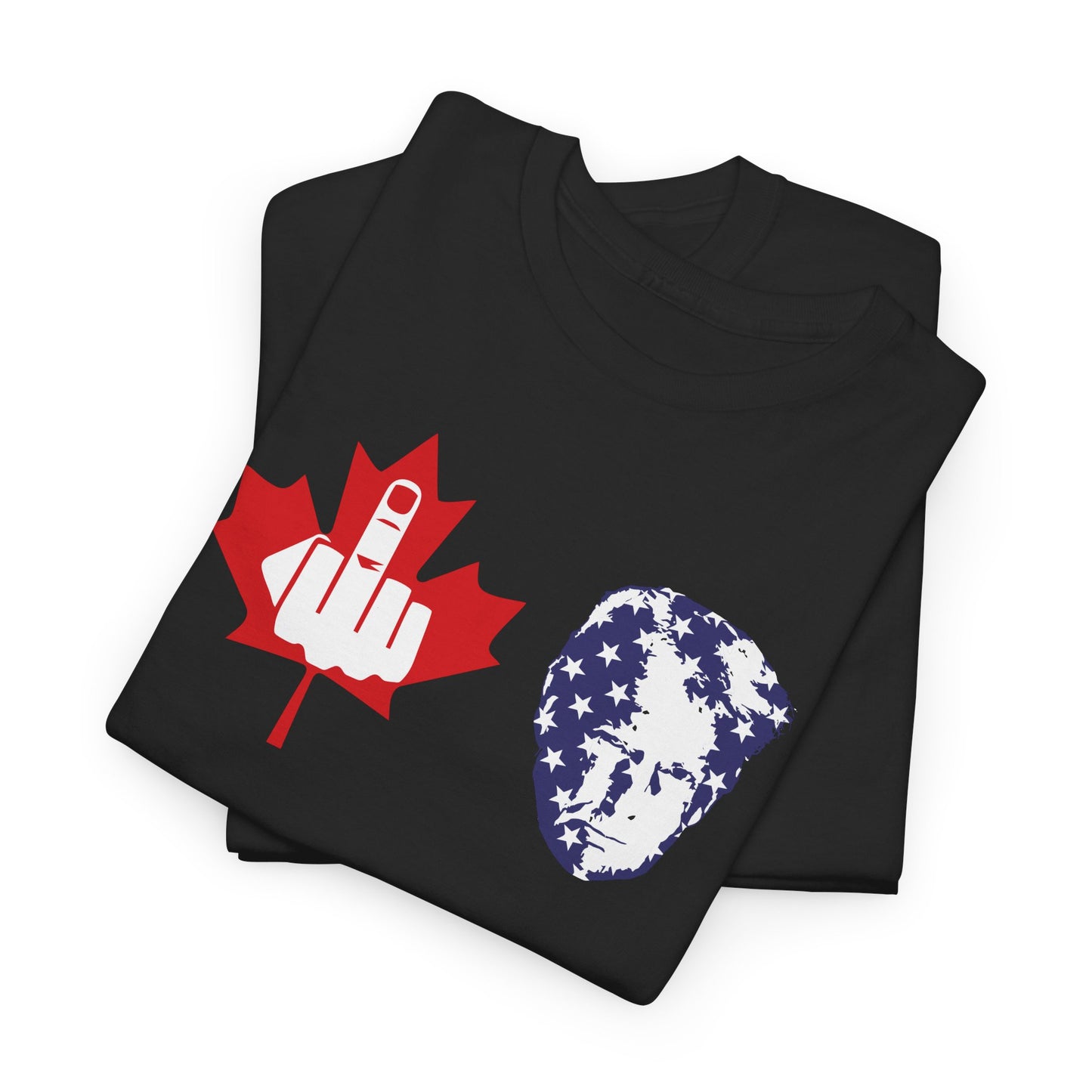 F Trump Canada Gives the Middle Finger to the Convicted Felon, Canadians Against 51st State, Political Adult Humor T-Shirt