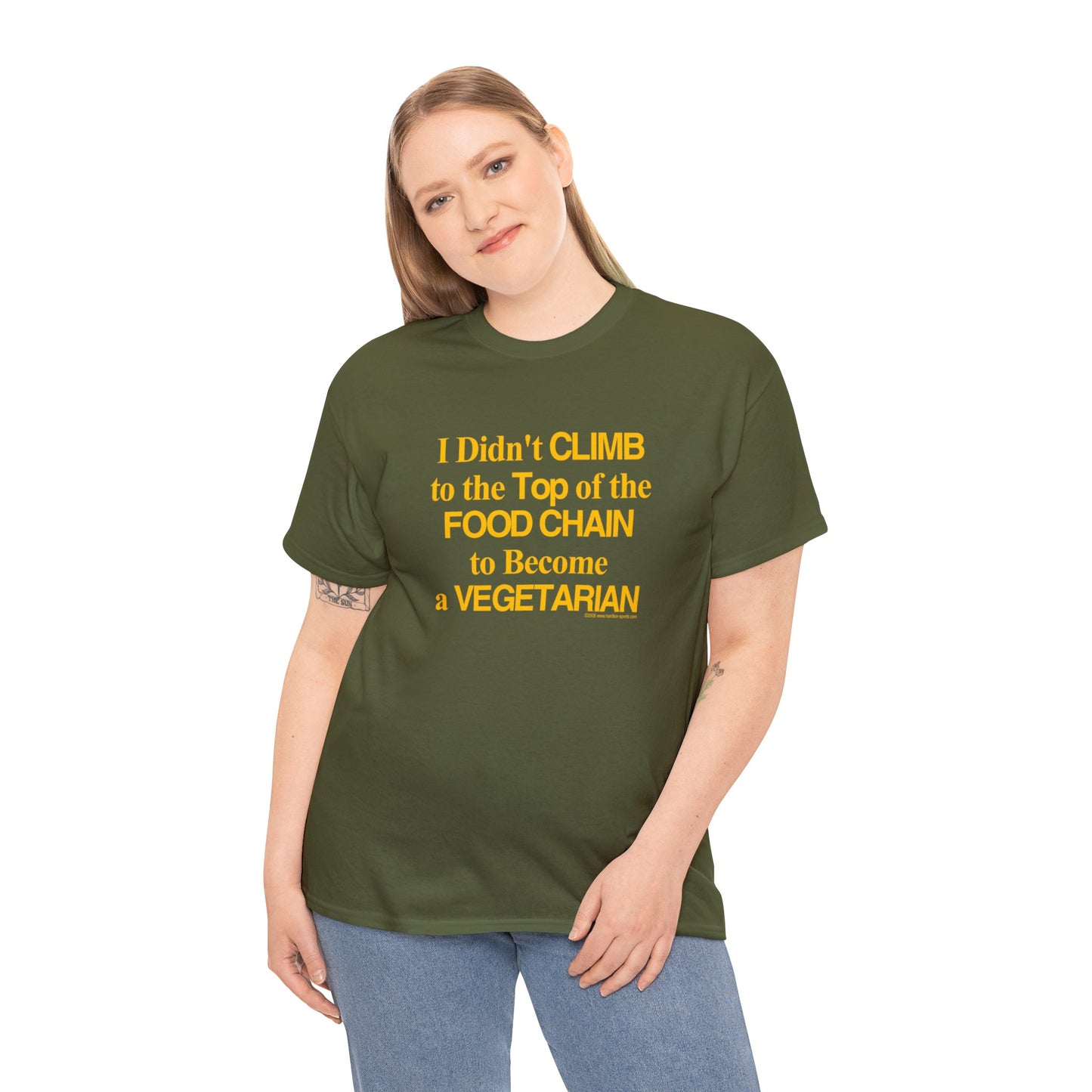 I Didn't Climb to the Top of the Food Chain to Become a Vegetarian,  Carnivore T-shirt, Meat Lovers Tee, funny t-shirt, humorous t-shirt,