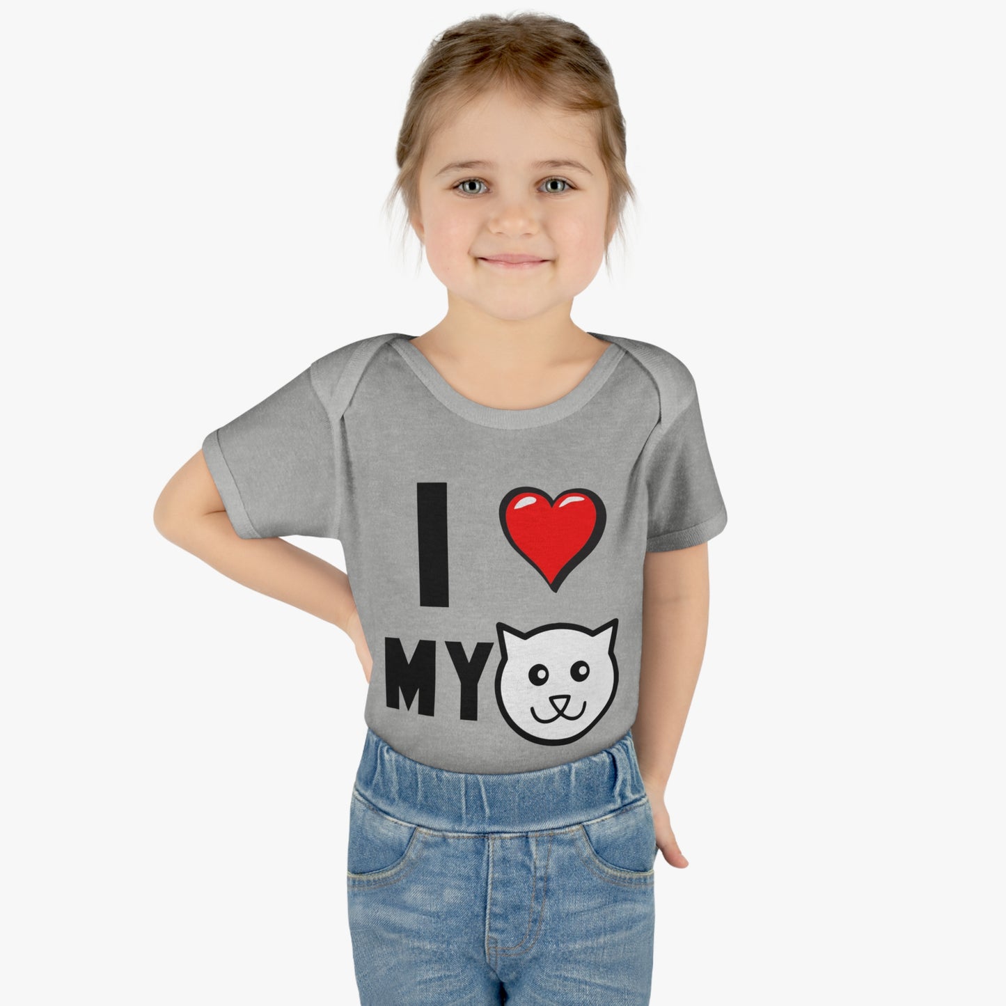 I love My Cat T-Shirt, Infant Heart My Cat, One Piece Bodysuit, Cats are Better Than Dogs, Fun Cat Lover Tee, Gifts for Cat Parents, Shower