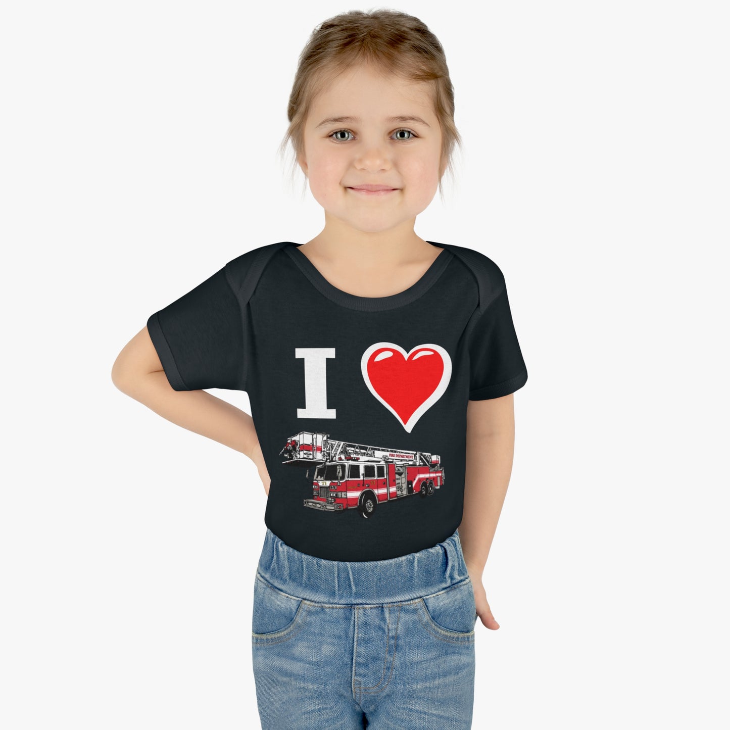 I love Firetrucks, I Heart Firetrucks T-Shirts, One Piece Fireman T, Cute for the Little Fire Fighter, Future Fireman, Baby Firetruck Tee