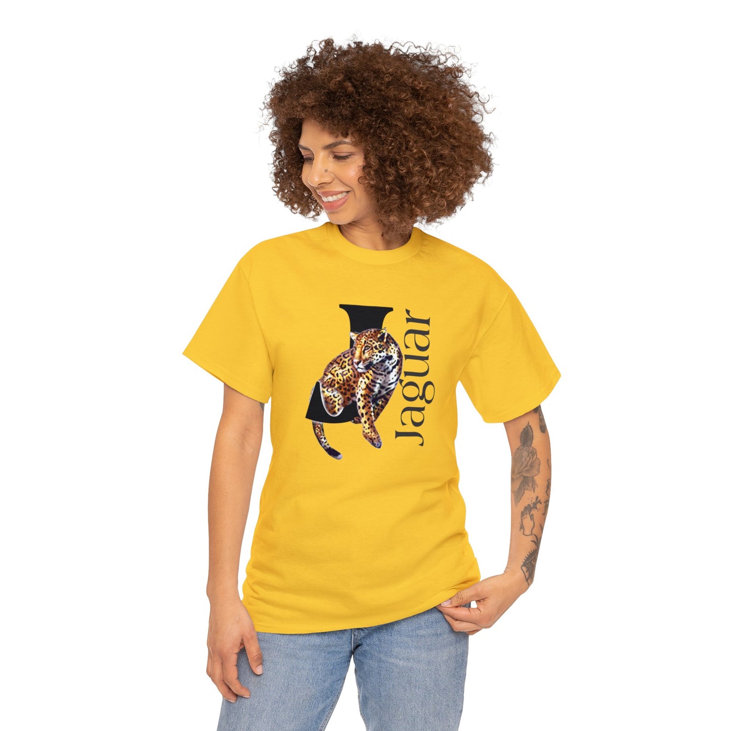 J is for Jaguar shirt, Cute Jaguar t-shirt, Jaguar Lovers t-shirt, Drawing T-Shirt,